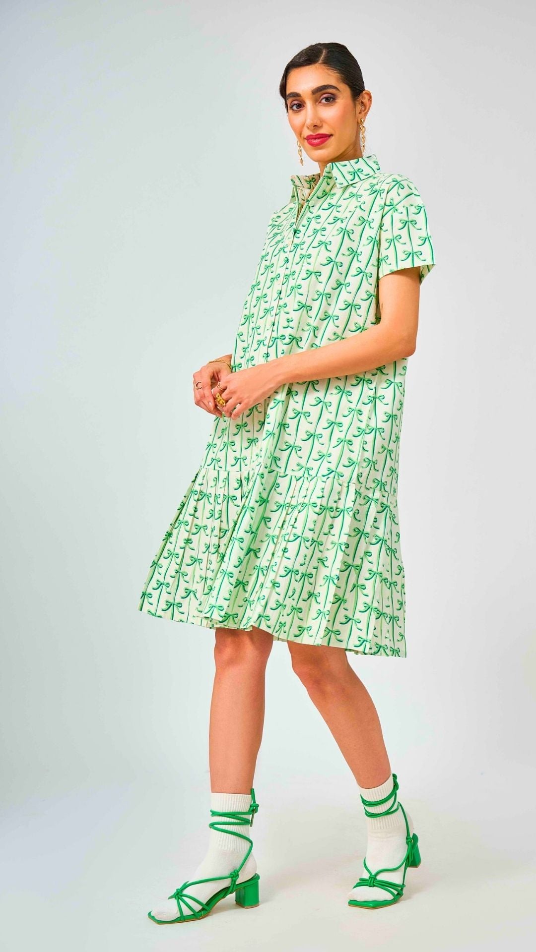 parker green dress Few Moda | Noelle Cotton Dress